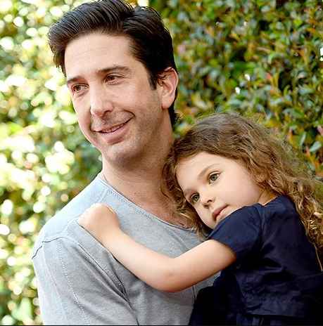 David Schwimmer with his daughter. daughter, child, kid